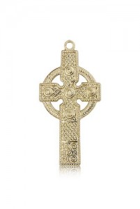 Kilklispeen Cross Pendant, 14 Karat Gold [BL4313]