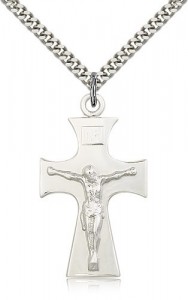 Celtic Crucifix Pendant, Sterling Silver [BL6424]