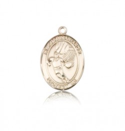 Guardian Angel Basketball Medal, 14 Karat Gold, Medium [BL0089]