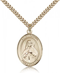 St. Olivia Medal, Sterling Silver, Large [BL2993]