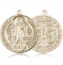 St. Benedict Medal, 14 Karat Gold [BL5125]