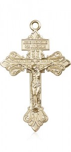 Crucifix Pendant, 14 Karat Gold [BL4665]