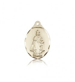 Infant of Prague Medal, 14 Karat Gold [BL4507]