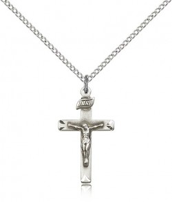 Crucifix Pendant, Sterling Silver [BL6412]