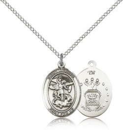St. Michael Air Force Medal, Sterling Silver, Medium [BL2866]