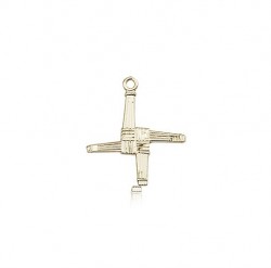 St. Brigid Cross Pendant, 14 Karat Gold [BL4383]