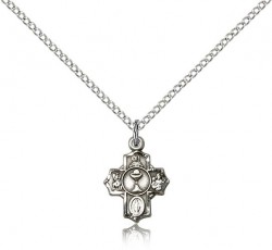 Communion 5 Way Cross Pendant, Sterling Silver [BL5041]