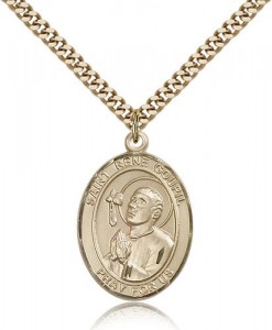 St. Rene Goupil Medal, Gold Filled, Large [BL3225]