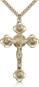 Crucifix Pendant, Gold Filled [BL4736]