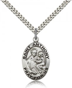 St. Anthony of Padua Medal, Sterling Silver [BL5640]