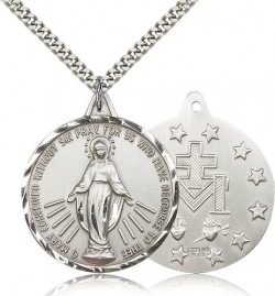 Miraculous Medal, Sterling Silver [BL4251]