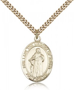 Our Lady of Knots Medal, Gold Filled, Large [BL0339]