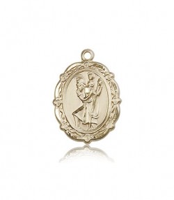 St. Christopher Medal, 14 Karat Gold [BL5985]