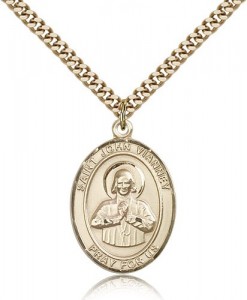 St. John Vianney Medal, Gold Filled, Large [BL2379]