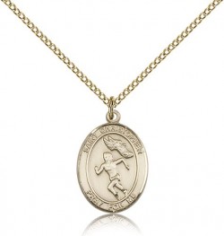 St. Christopher Track &amp; Field Medal, Gold Filled, Medium [BL1484]