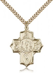 5 Way Cross Pendant, Gold Filled [BL6036]