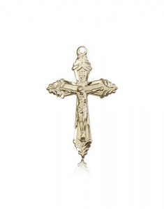 Crucifix Pendant, 14 Karat Gold [BL4770]