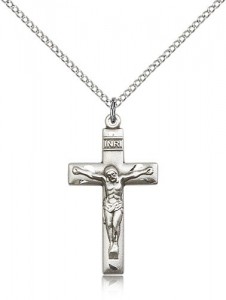 Crucifix Pendant, Sterling Silver [BL5362]