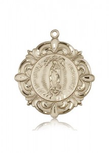 Our Lady of Guadalupe Medal, 14 Karat Gold [BL6094]