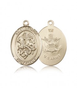 St. George Army Medal, 14 Karat Gold, Large [BL1897]