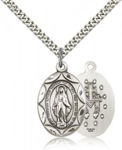 Miraculous Medal, Sterling Silver [BL4878]