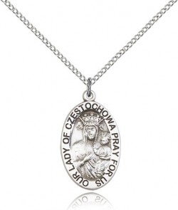 Our Lady of Czestochowa Medal, Sterling Silver [BL6858]