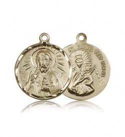 Scapular Medal, 14 Karat Gold [BL4023]