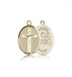 National Guard Cross Pendant, 14 Karat Gold [BL5017]