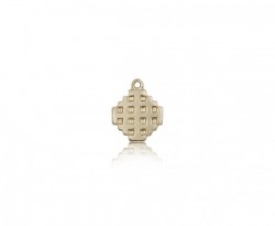 Jerusalem Cross Pendant, 14 Karat Gold [BL5777]