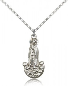 Our Lady of Fatima Medal, Sterling Silver [BL6617]