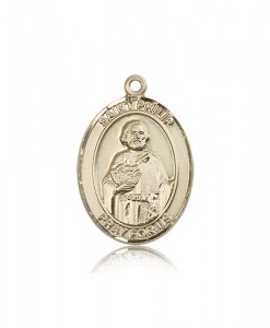 St. Philip the Apostle Medal, 14 Karat Gold, Large [BL3087]