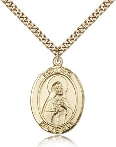 St. Rita of Cascia Medal, Gold Filled, Large [BL3252]