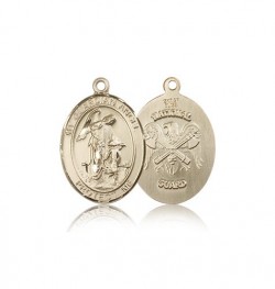 Guardian Angel National Guard Medal, 14 Karat Gold, Medium [BL0133]