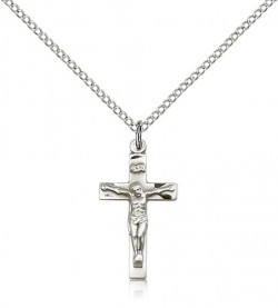 Crucifix Pendant, Sterling Silver [BL3988]
