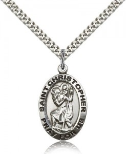 St. Christopher Medal, Sterling Silver [BL5637]