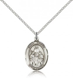 St. Sophia Medal, Sterling Silver, Medium [BL3685]