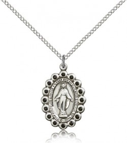 Miraculous Medal, Sterling Silver [BL5306]