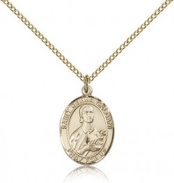 St. Gemma Galgani Medal, Gold Filled, Medium [BL1865]