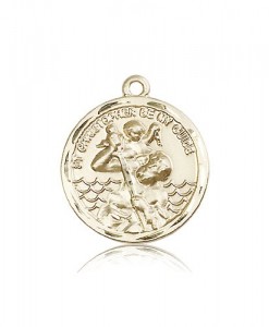 St. Christopher Medal, 14 Karat Gold [BL4053]