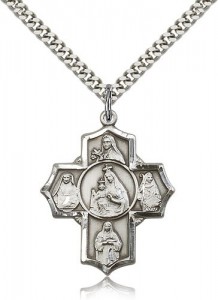 Mt Carmel 4 Way Cross Pendant, Sterling Silver [BL6504]