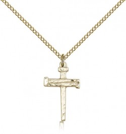 Nail Cross Pendant, Gold Filled [BL3998]