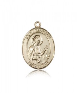 St. Camillus of Lellis Medal, 14 Karat Gold, Large [BL0994]