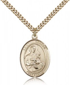 St. Gerard Majella Medal, Gold Filled, Large [BL1965]