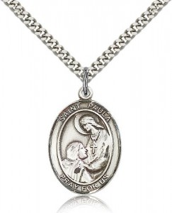 St. Paula Medal, Sterling Silver, Large [BL3030]