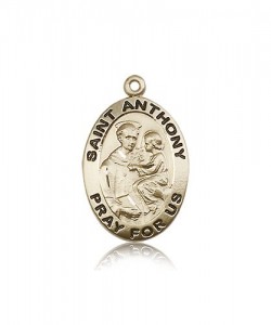 St. Anthony of Padua Medal, 14 Karat Gold [BL5639]