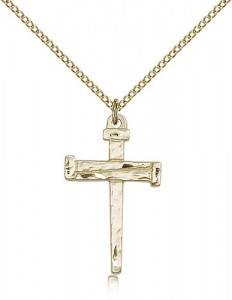 Nail Cross Pendant, Gold Filled [BL4001]