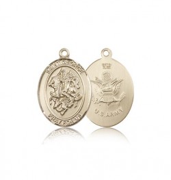St. George Army Medal, 14 Karat Gold, Medium [BL1898]