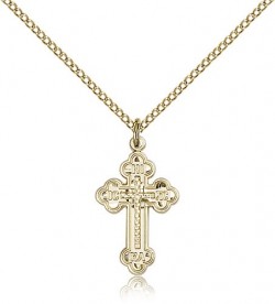 Russian Cross Pendant, Gold Filled [BL4373]