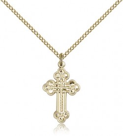 Russian Cross Pendant, Gold Filled [BL4373]