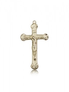 Crucifix Pendant, 14 Karat Gold [BL4767]